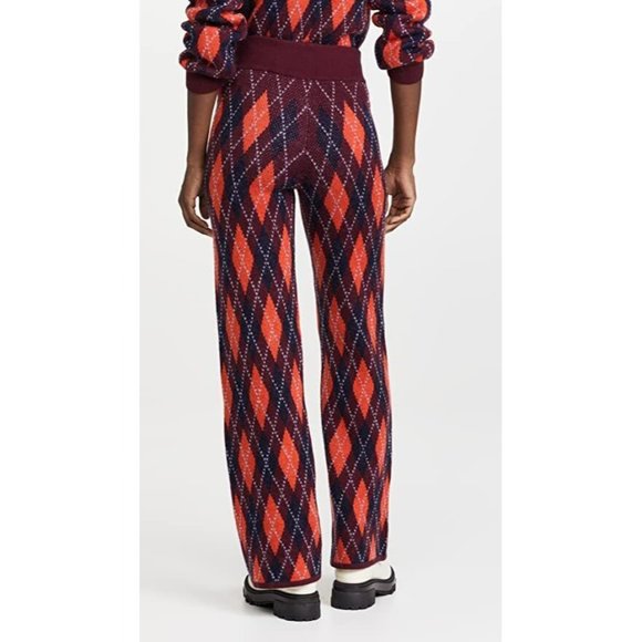 NEW WITH TAGS $275 STAUD DECK ARGYLE WOOL PANTS SIZE SMALL SOLD OUT EVERYWHERE! - Picture 3 of 8